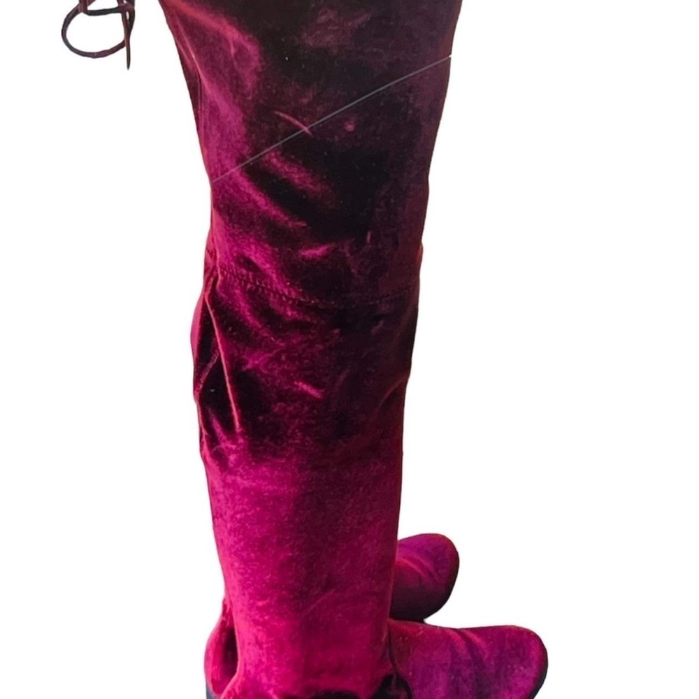 UniSA velvet knee high boots for women